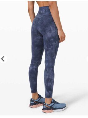 Lululemon Wunder Train 25” Diamond Dye Shade Naval Blue
